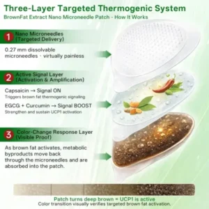 𝐂𝐥𝐞𝐫𝐚𝐋𝐮𝐱𝐞® BrownFat Extract Nano Microneedle Patch
