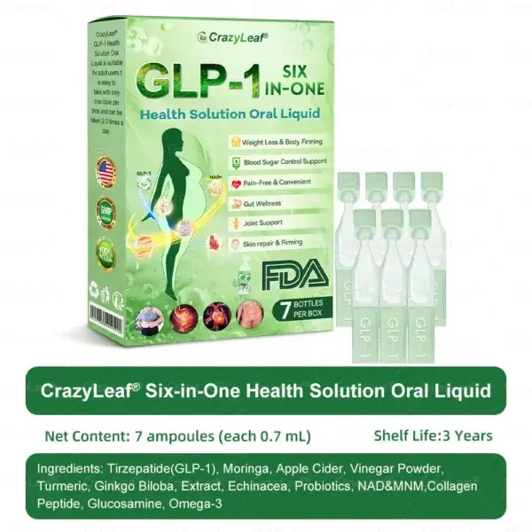 Crazyleaf® GLP-1 Six in One Health Solution Oral Liquid